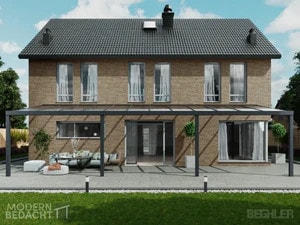 Modernbedacht 12m schwarz vorne comp Modernbedacht