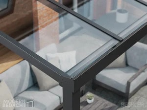 Modernbedacht anthrazit dachart klarglas comp Modernbedacht