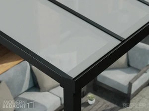 Modernbedacht schwarz dachart milchglas comp Modernbedacht